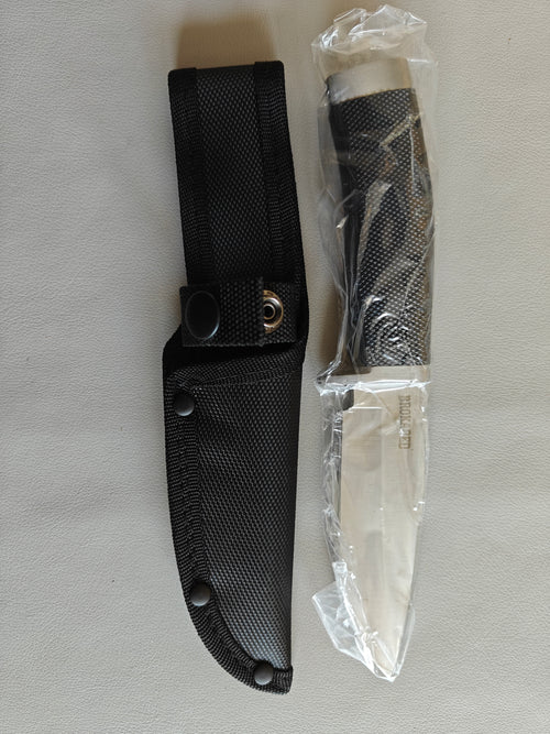 Brokared Jagtkniv m. Gummiskaft.