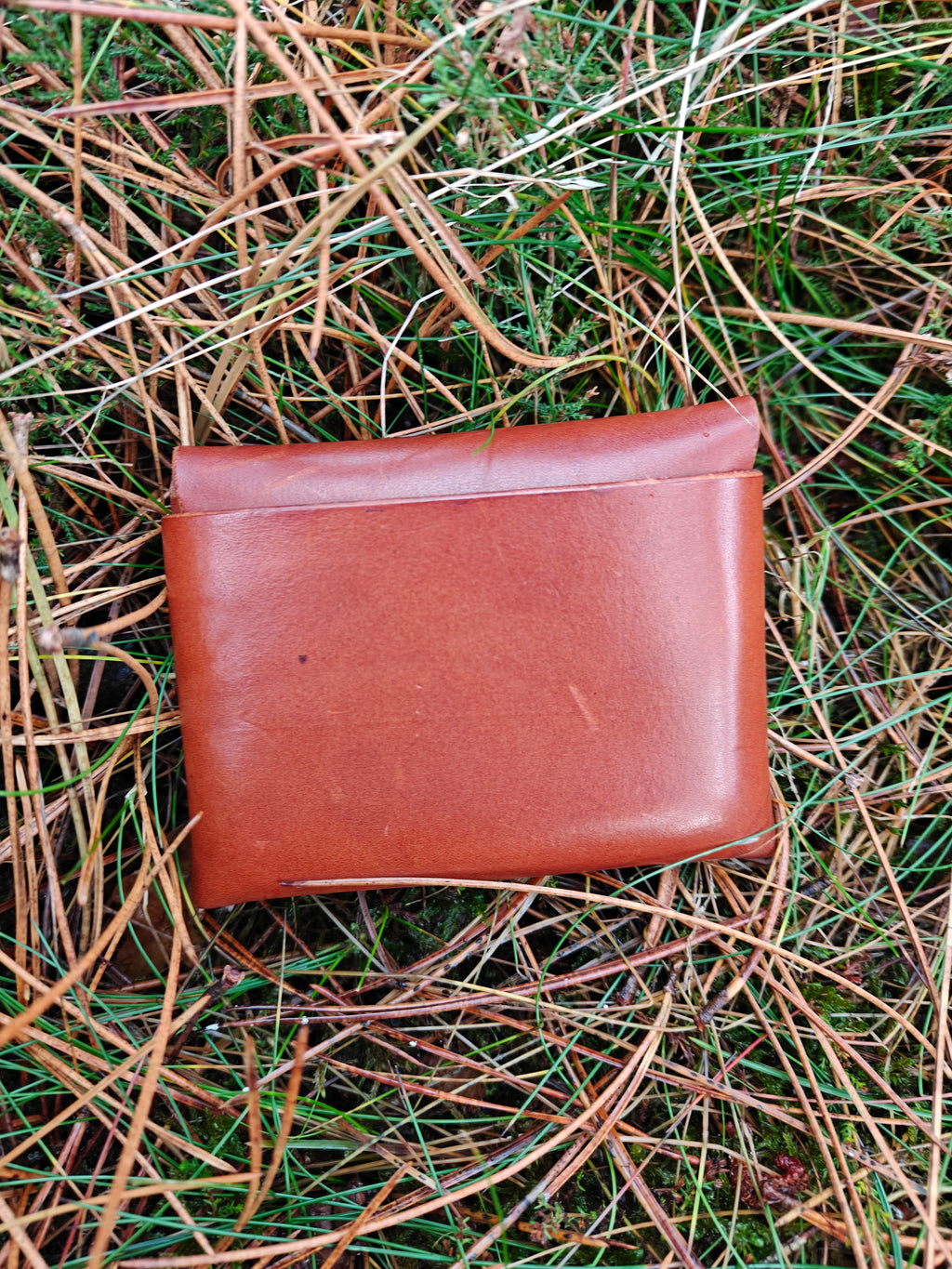 Håndlavet læderpung - brun læder
