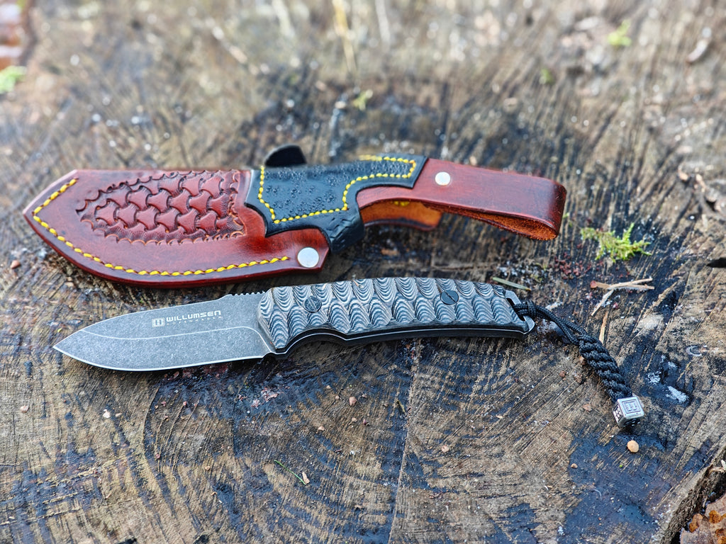 Willumsen Copenhagen Birddog Dark Stonewashed. Med Håndlavet Læderskede (Brugt)