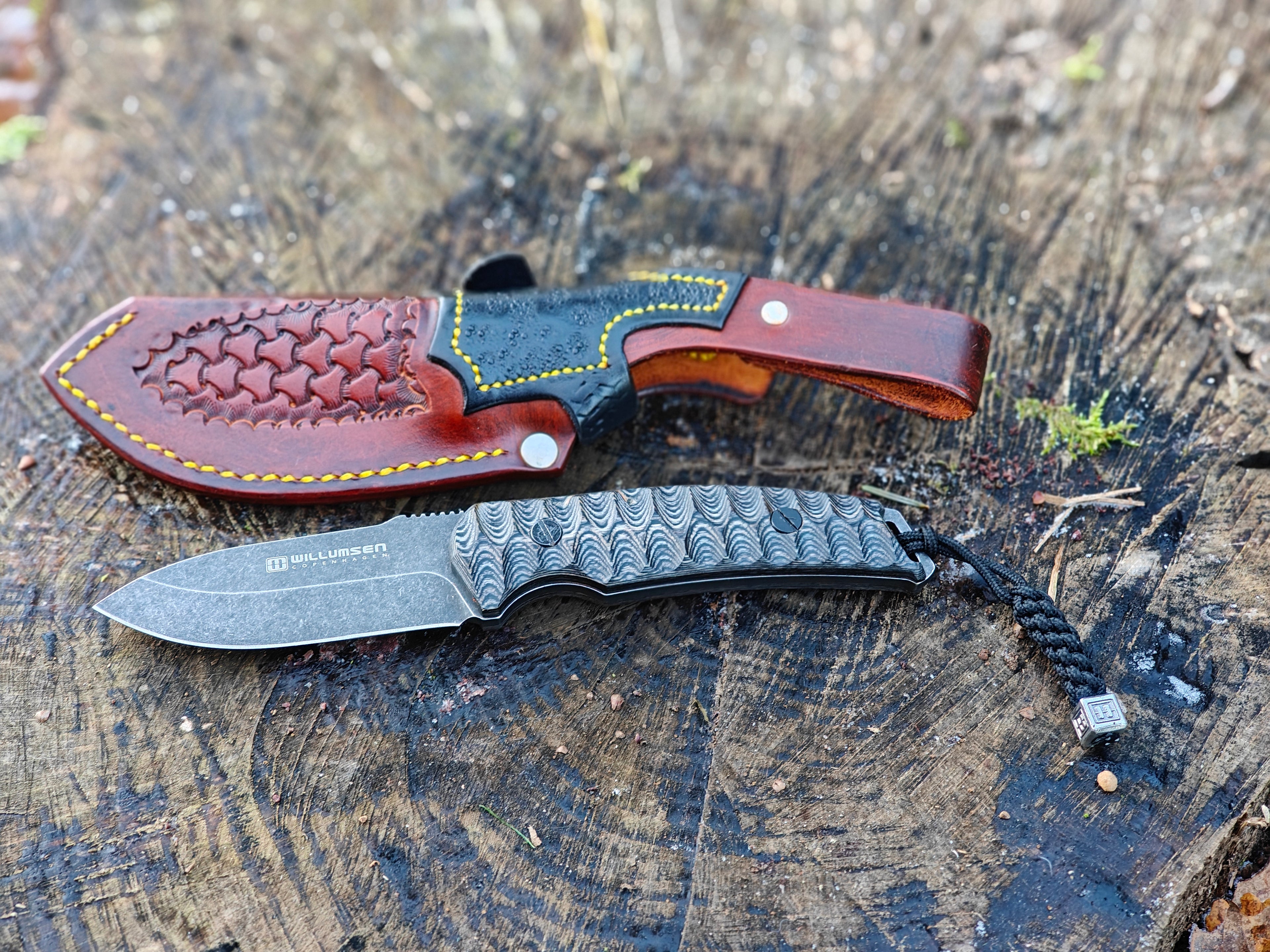 Willumsen Copenhagen Birddog Dark Stonewashed. Med Håndlavet Læderskede (Brugt)