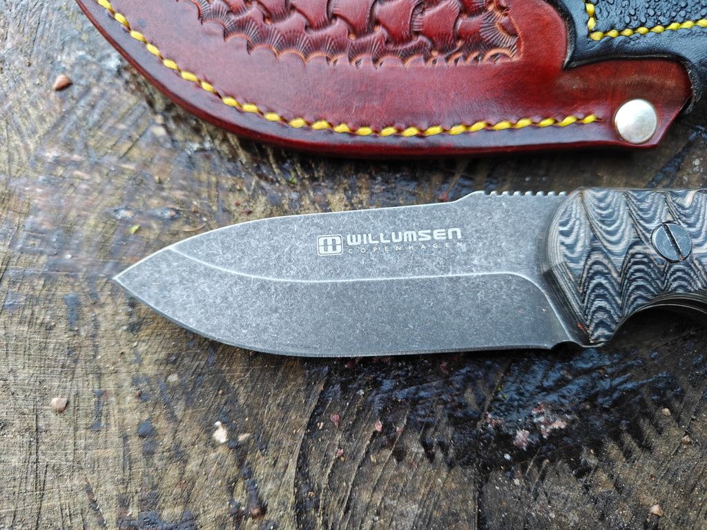 Willumsen Copenhagen Birddog Dark Stonewashed. Med Håndlavet Læderskede (Brugt)