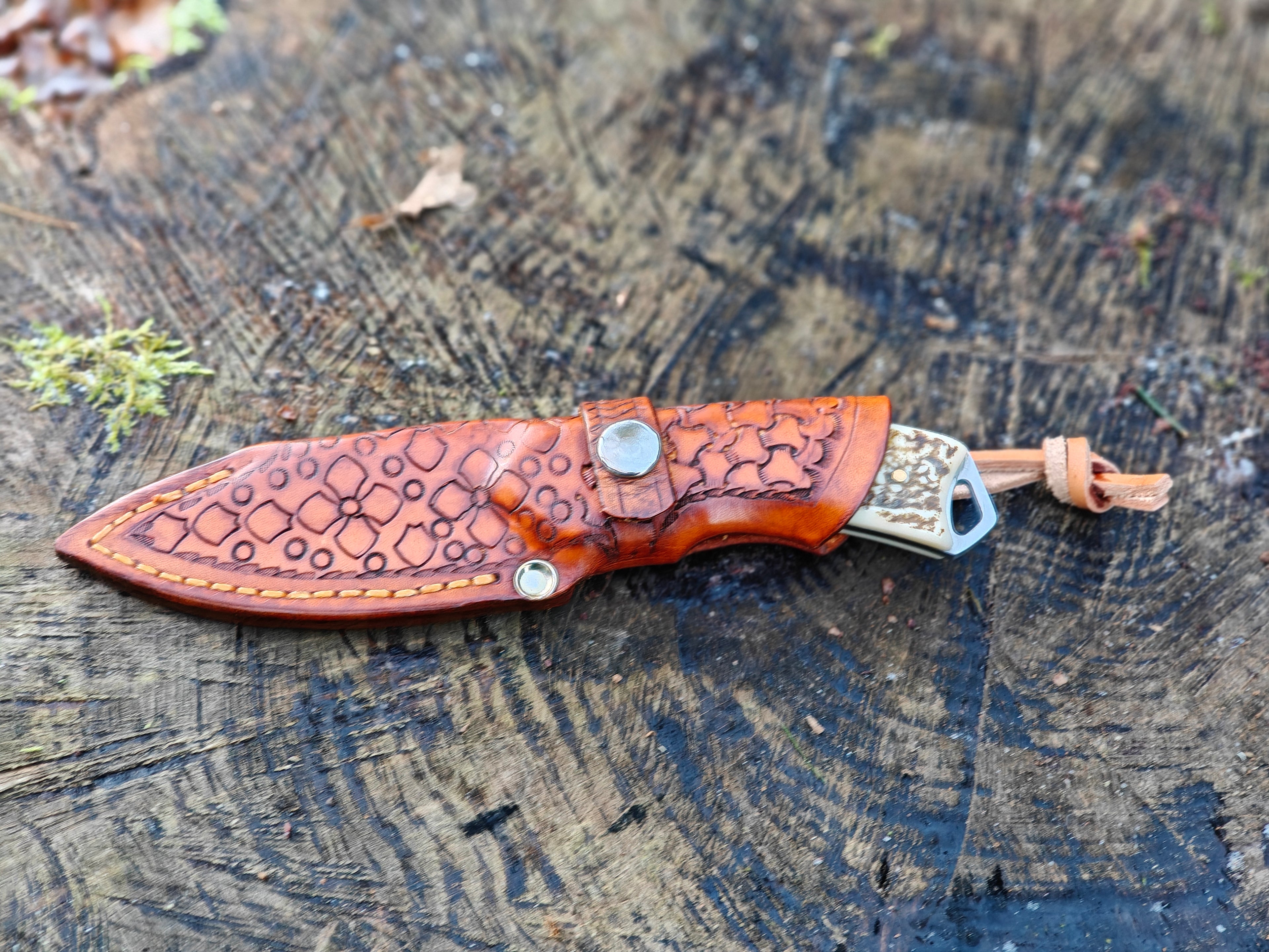 Elk Ridge – model ER-200-21 Med Håndlavet Læderskede