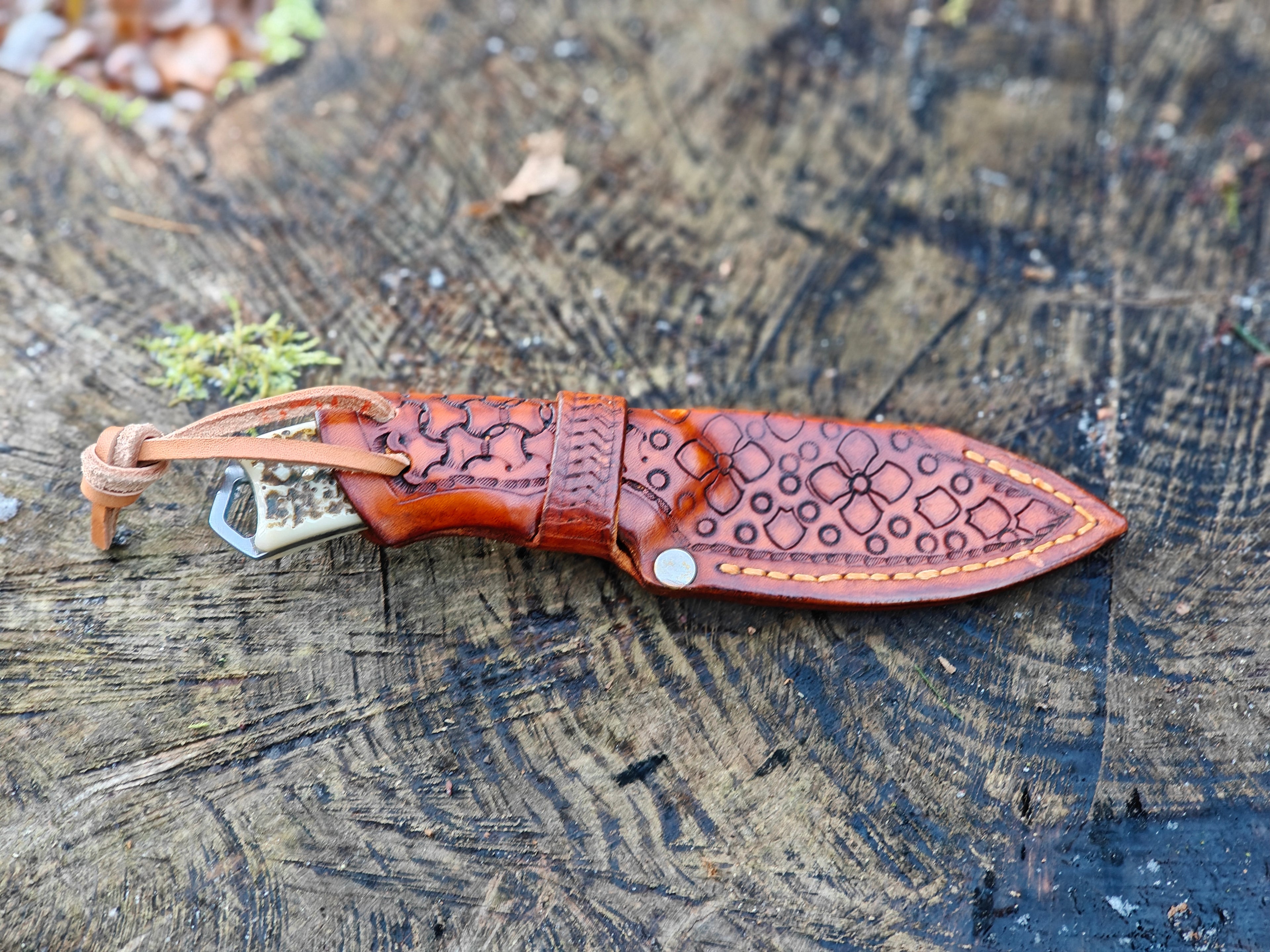 Elk Ridge – model ER-200-21 Med Håndlavet Læderskede